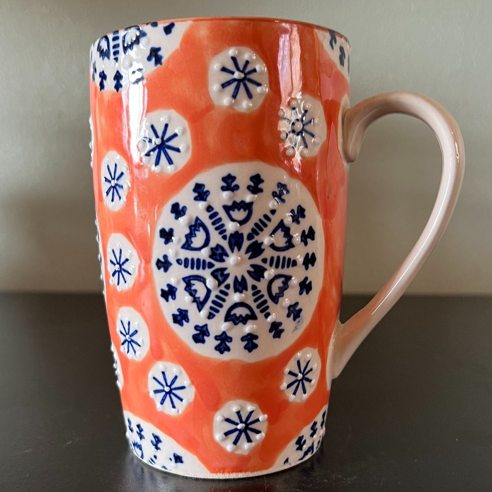 Deauville Veda Dining Dutch Collection Tall Mug w/ Embossed Design